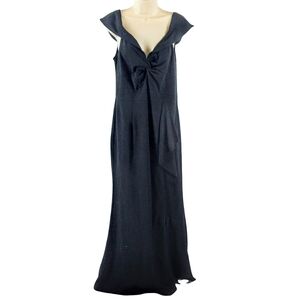 VFshow Sophisticated Black Gown With Sparkles